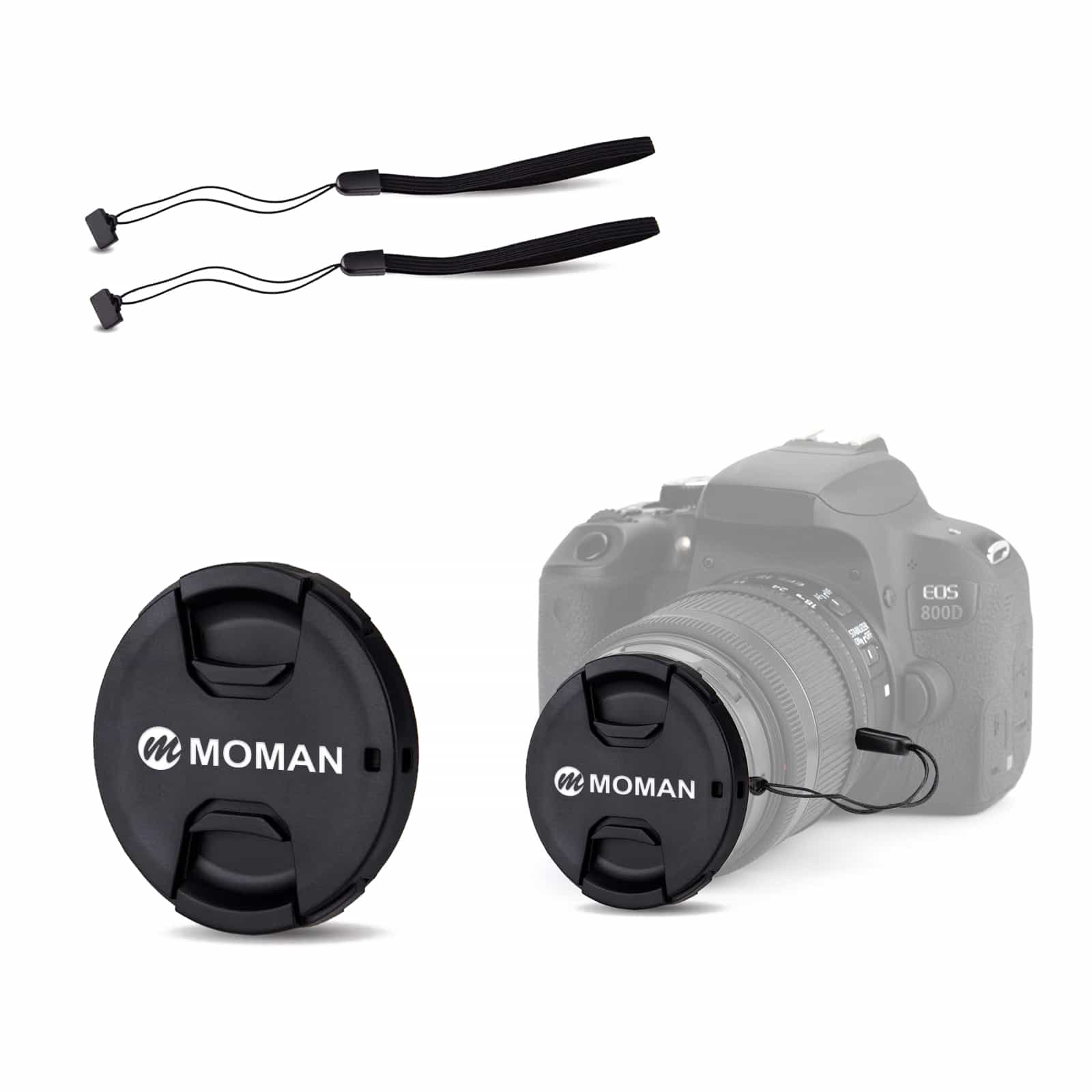 58mm Front Lens Cap Cover for Film, Digital, and Video Cameras (2 Packs)