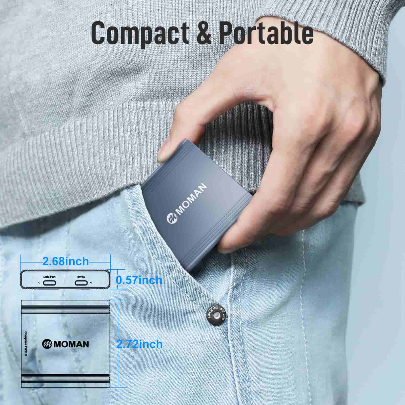 Moman CR3 Best Gift for a Professional Photographer, Memory Card Reader for Digital Camera - Image 6