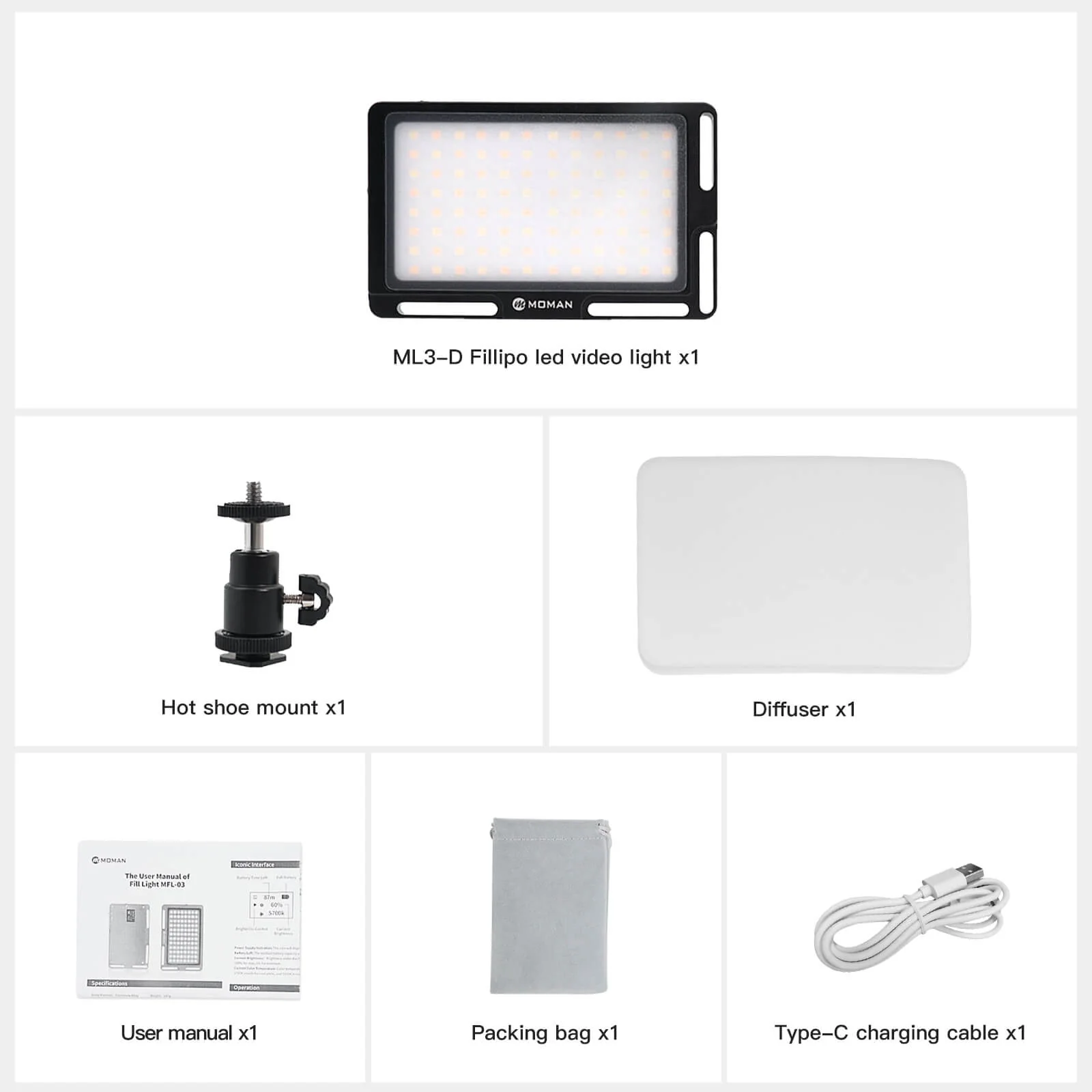 Moman ML3-D Camera LED Light - Image 12