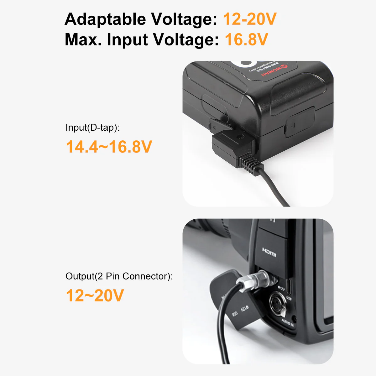 Gimpro BMPCC D-tap to Bmpcc 4k Power Cable - Image 3