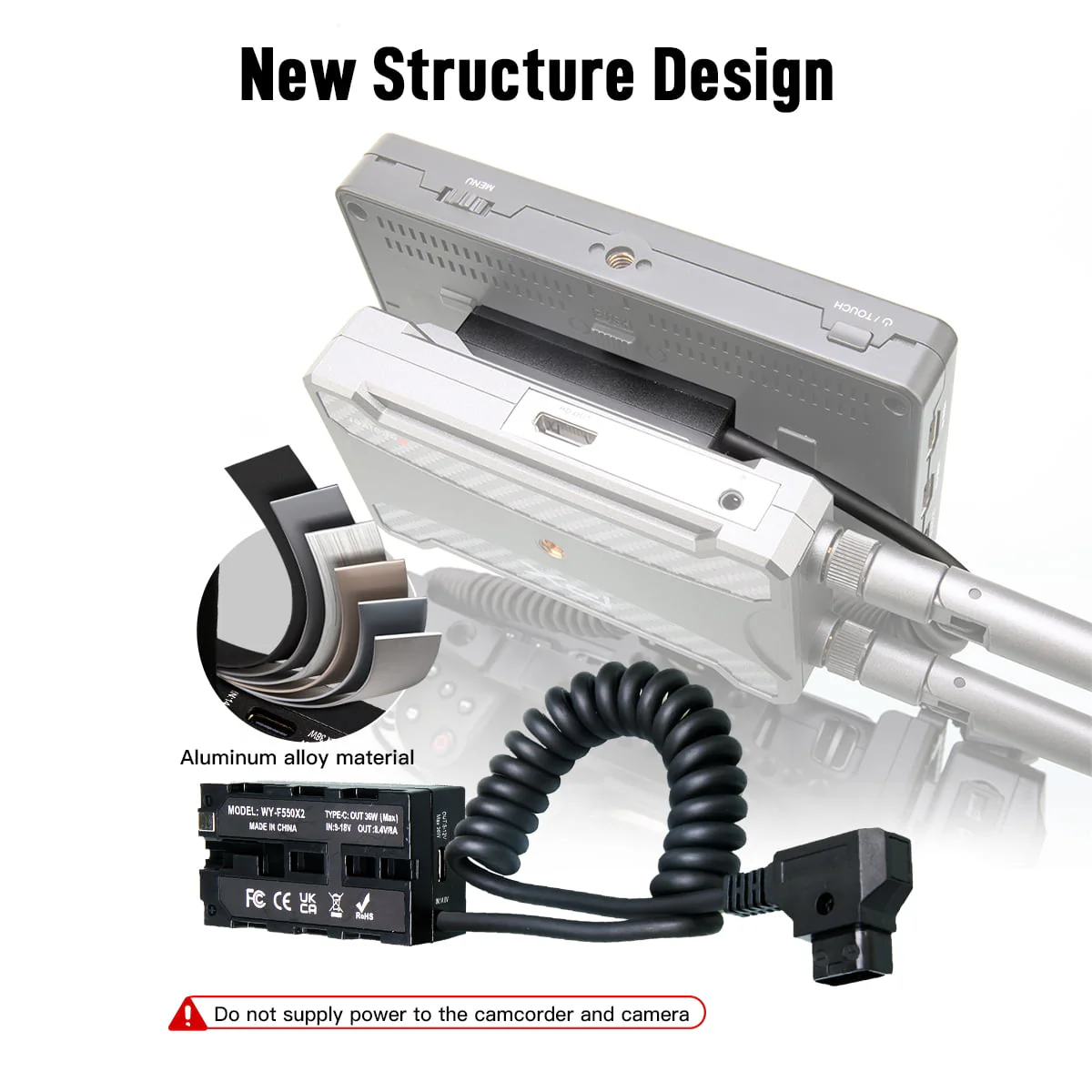 Moman DDB-NPF D Tap to NP F Battery Adapter with Three-way Outputs - Image 4