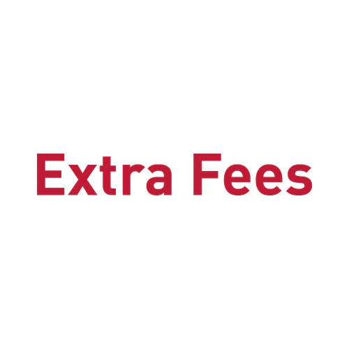 Extra service fees like shipping fees etc.