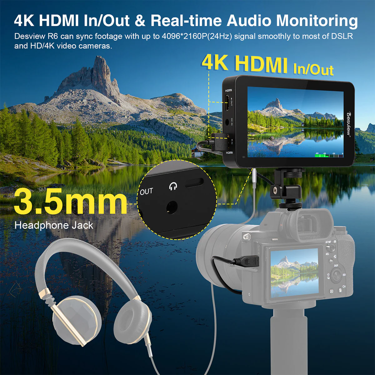 Desview R6 Field Monitor for Camera - Image 4