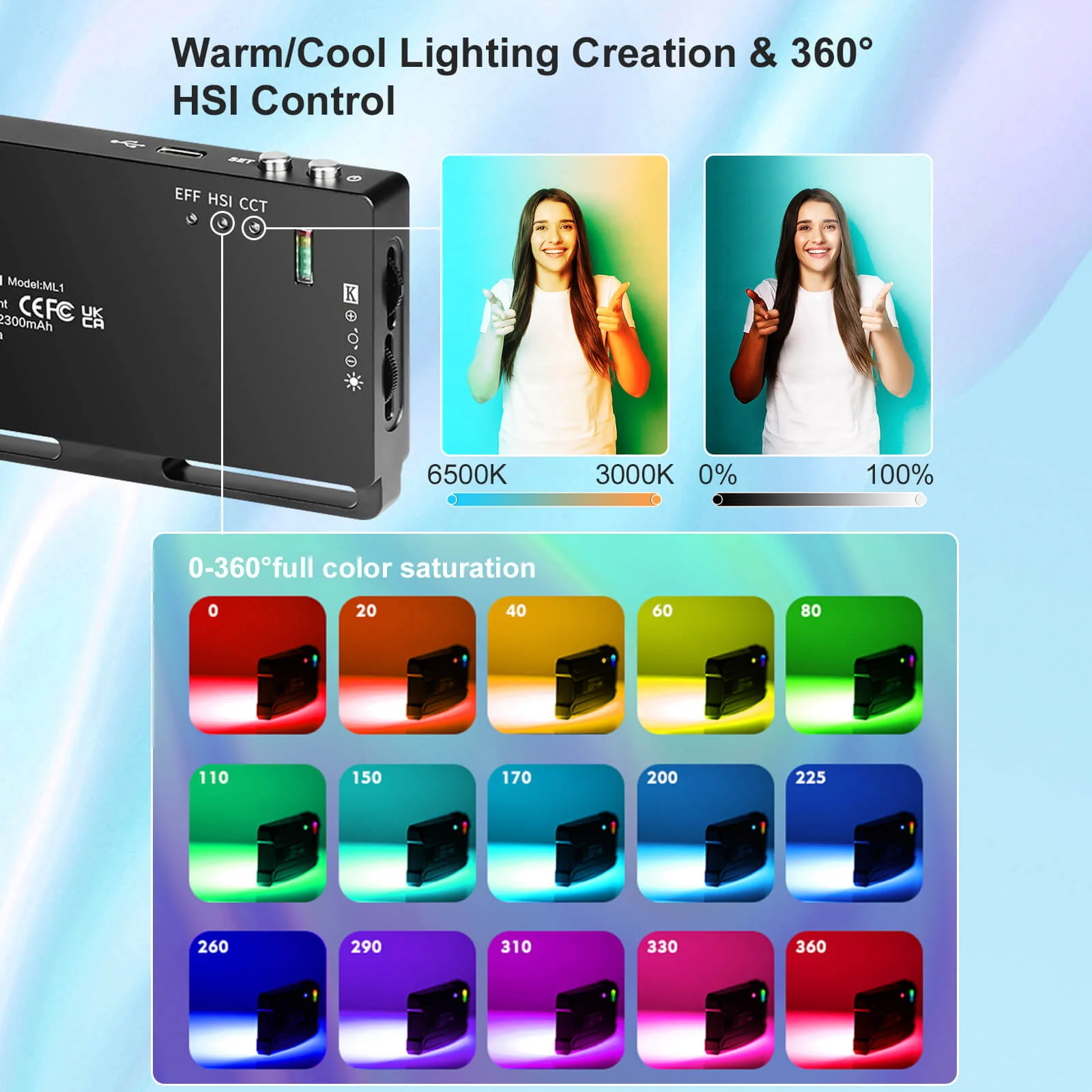Moman ML1 LED Panel Light for Camera - Image 3