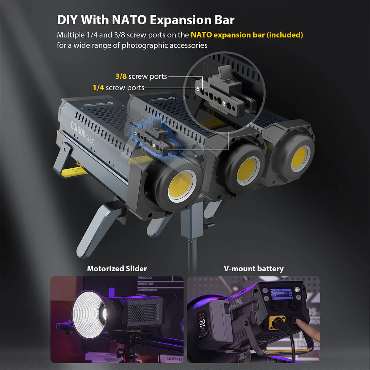 COLBOR CL330 Lighting Equipment for Video with Red-green Chromatic Aberration Compensation - Image 9