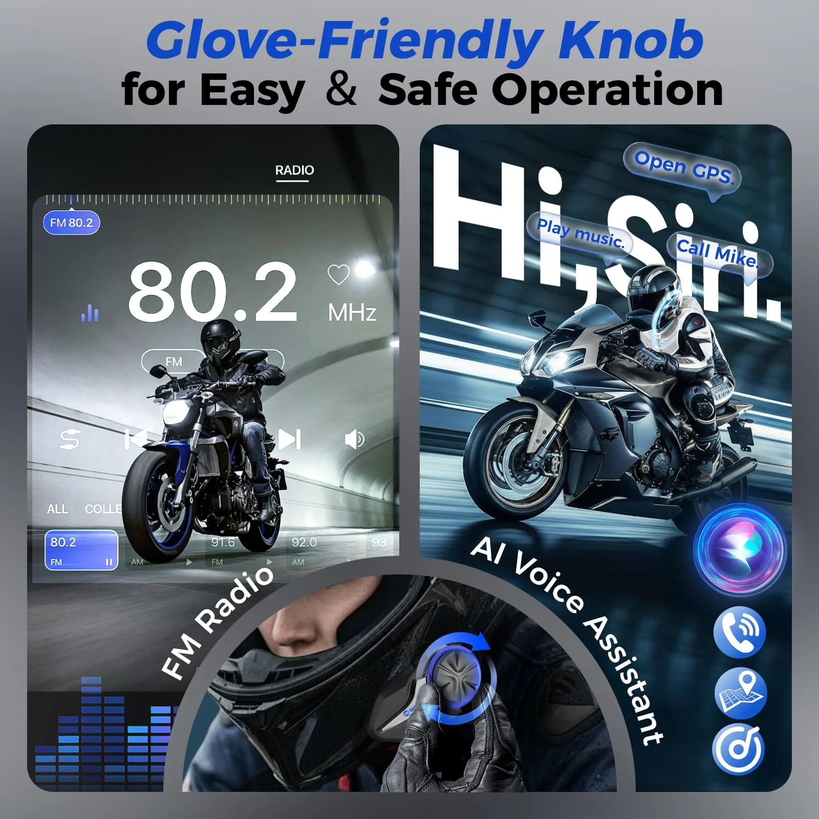 Moman CP-X Mesh Motorcycle Intercom for up to 24 Riders, ENC Noise Reduction, Audio Multitasking, Auto Volume Control, 2km Range - Image 6