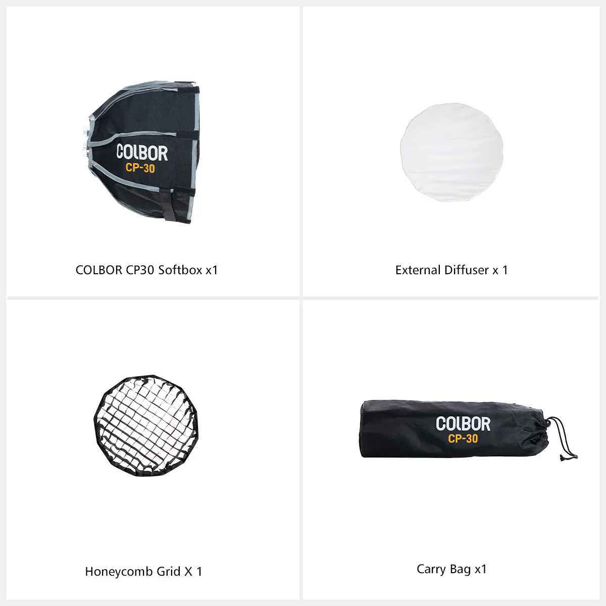 COLBOR CP30 Parabolic Softbox 30cm for W60/W60R/W100 Series Video Light - Image 9