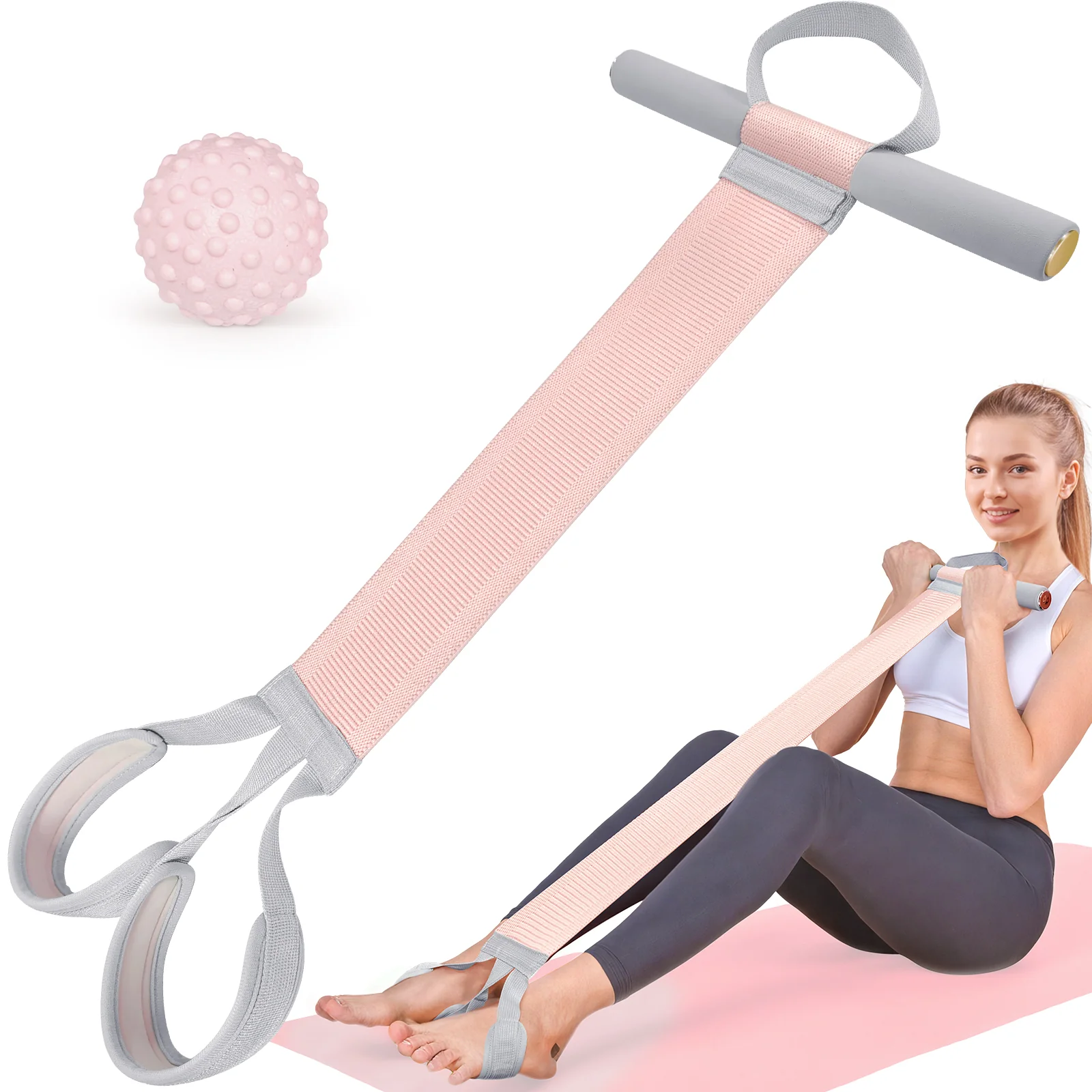 Moman Resistance Band,120lb Full-Body Excercise Band with Handles for Strength Muscle Training