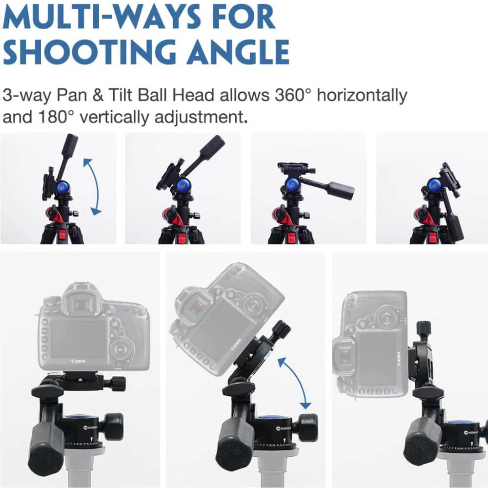 Moman VH40 Tripod Fluid Drag Pan Head - Image 4