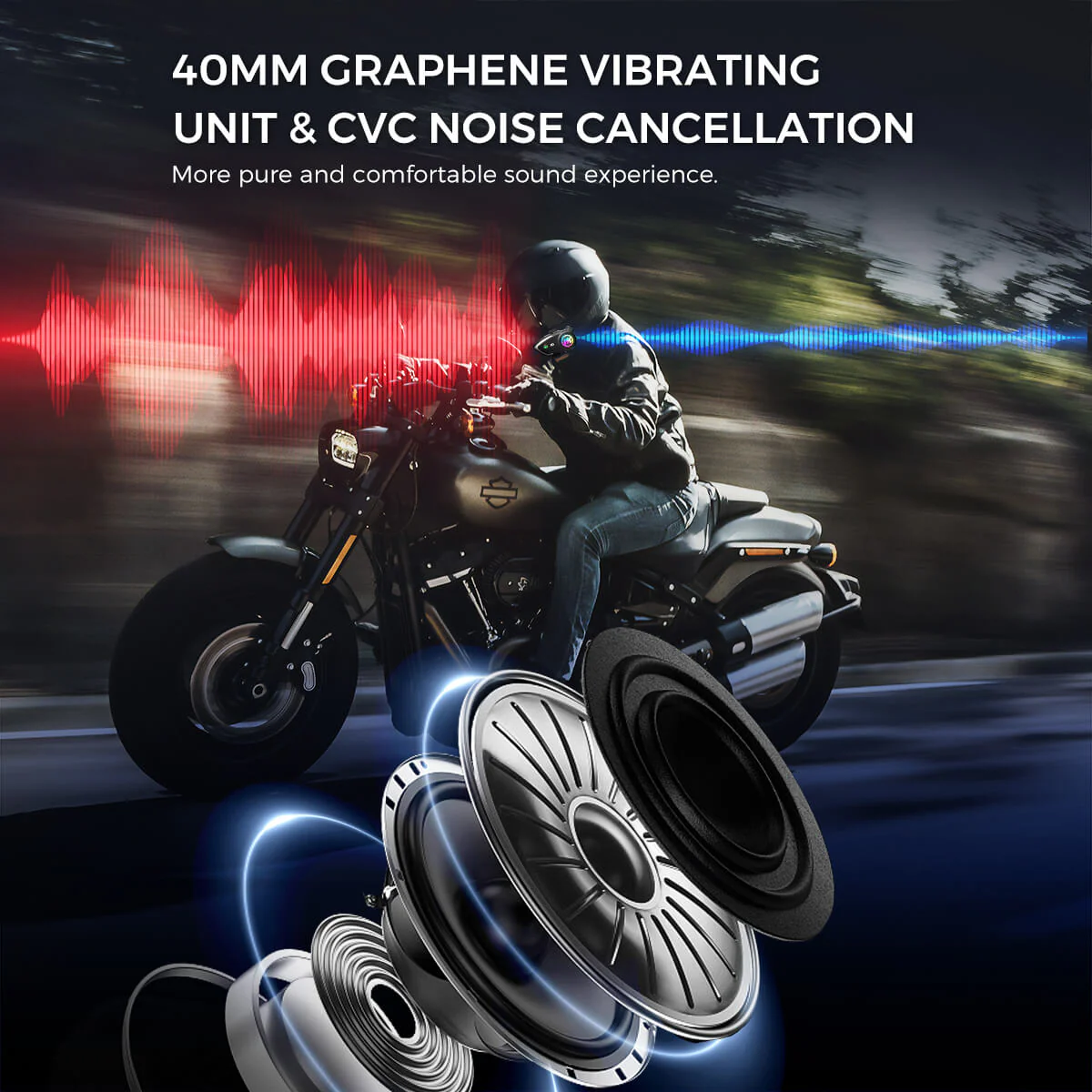 Moman H1 Motorcycle Helmet Bluetooth Intercom for Rider-to-rider Communication - Image 9