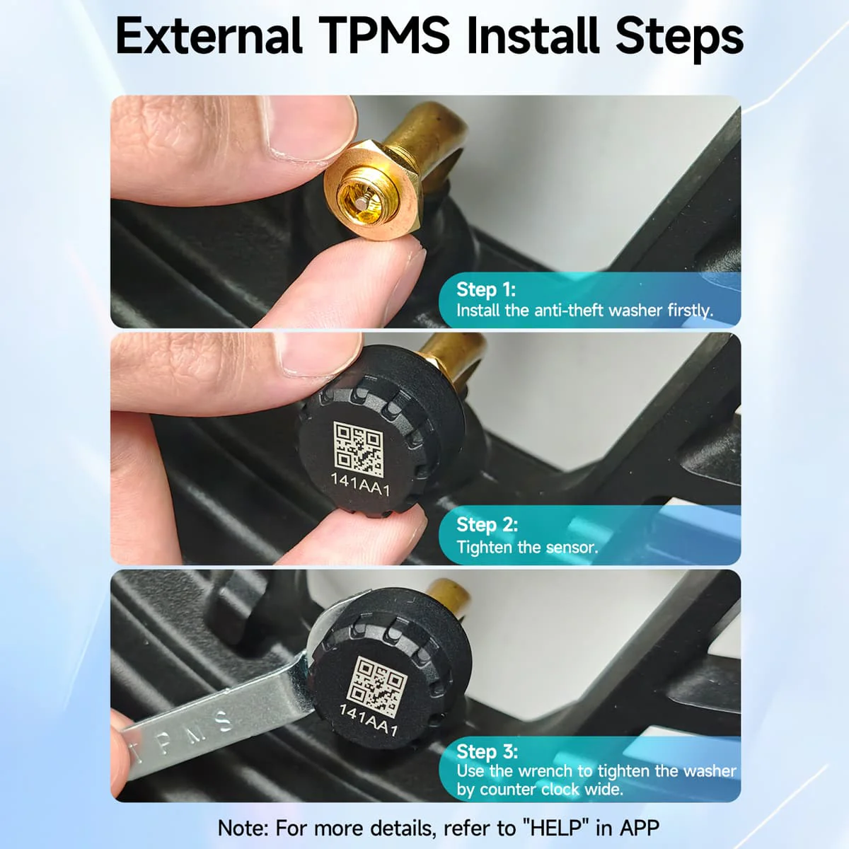 Moman M2 Motorcycle Tyre Pressure Monitor, Wireless TPMS with App Alerts, Instant Voice Warnings, Quick Setup & Rugged Design - Image 6