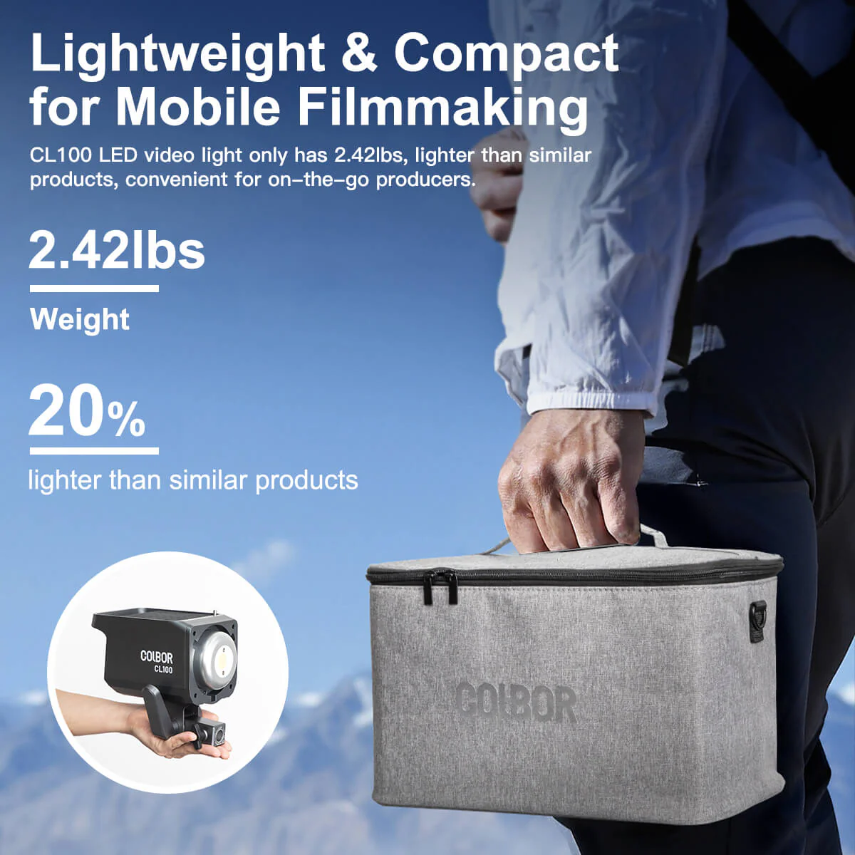 COLBOR CL100 Bi Color 2700-6500K Recording Studio Lighting - Image 3