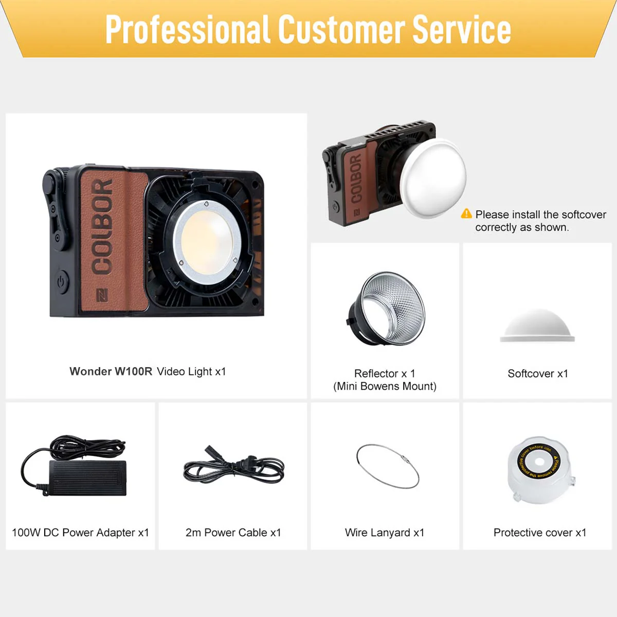 COLBOR W100R RGB Photography Light, 100W Power, 2700-6500K Full Color CRI97+ TLCI98+, with APP Control - Image 7