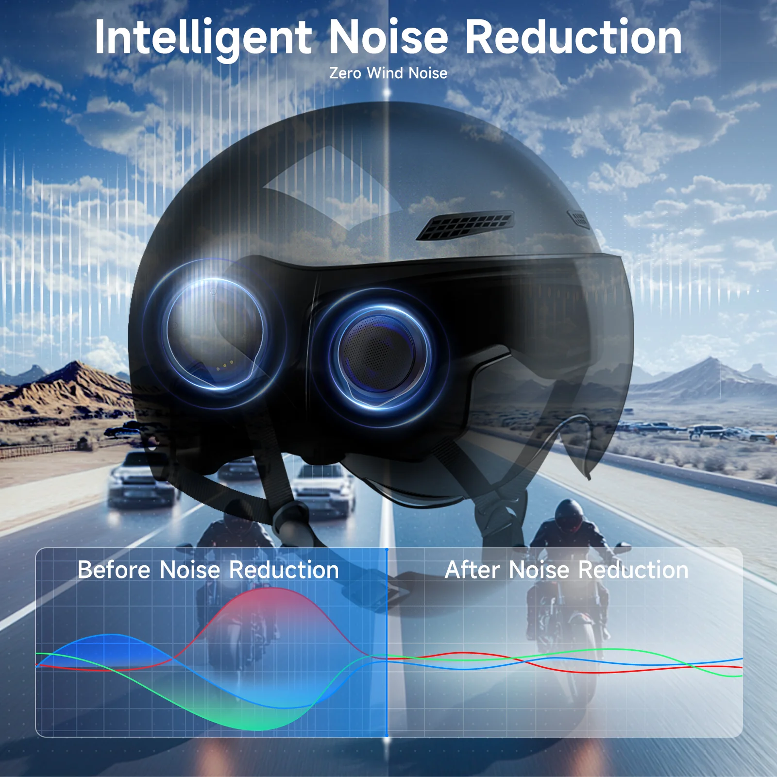 Moman HA1 Ski Helmet Speaker Wireless for Use, with Remote Control, Voice Assistant, and Charging Case - Image 7