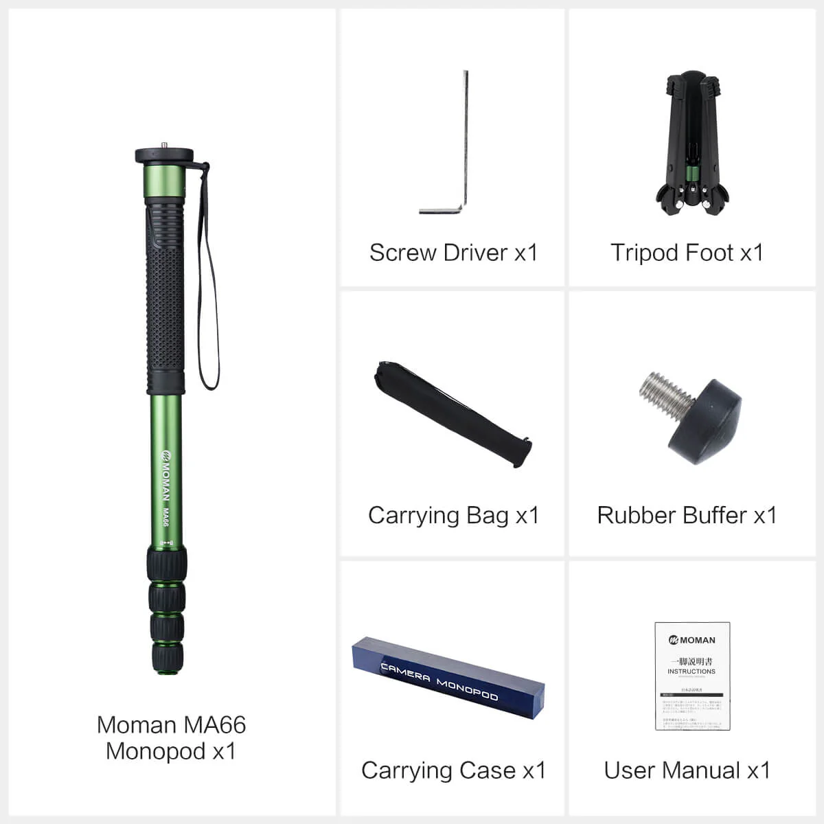 Moman MA66 Standing Monopod with a Removable Tripod Base - Image 7
