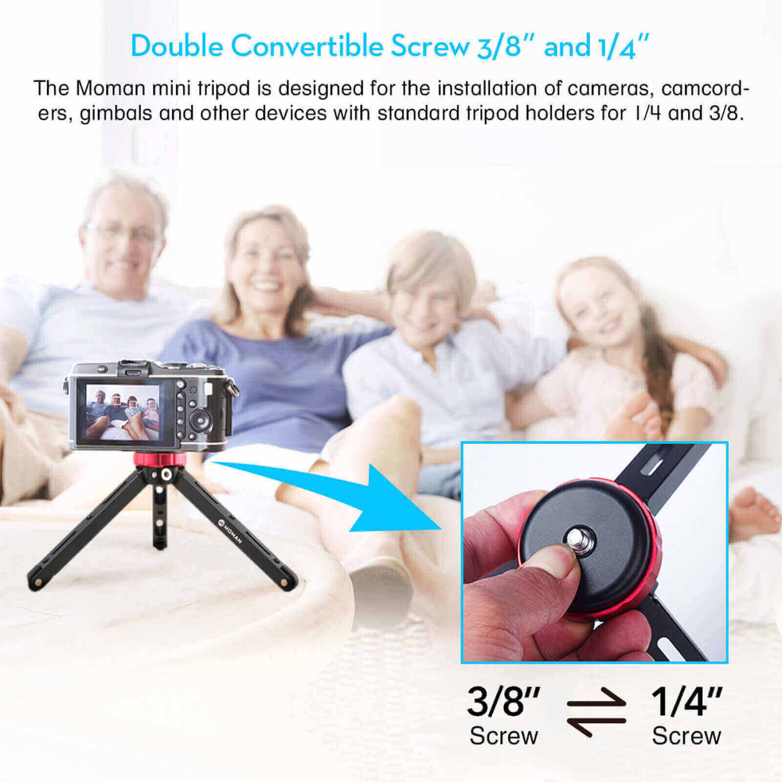 Moman TR01 Tabletop Tripod for Camera - Image 3