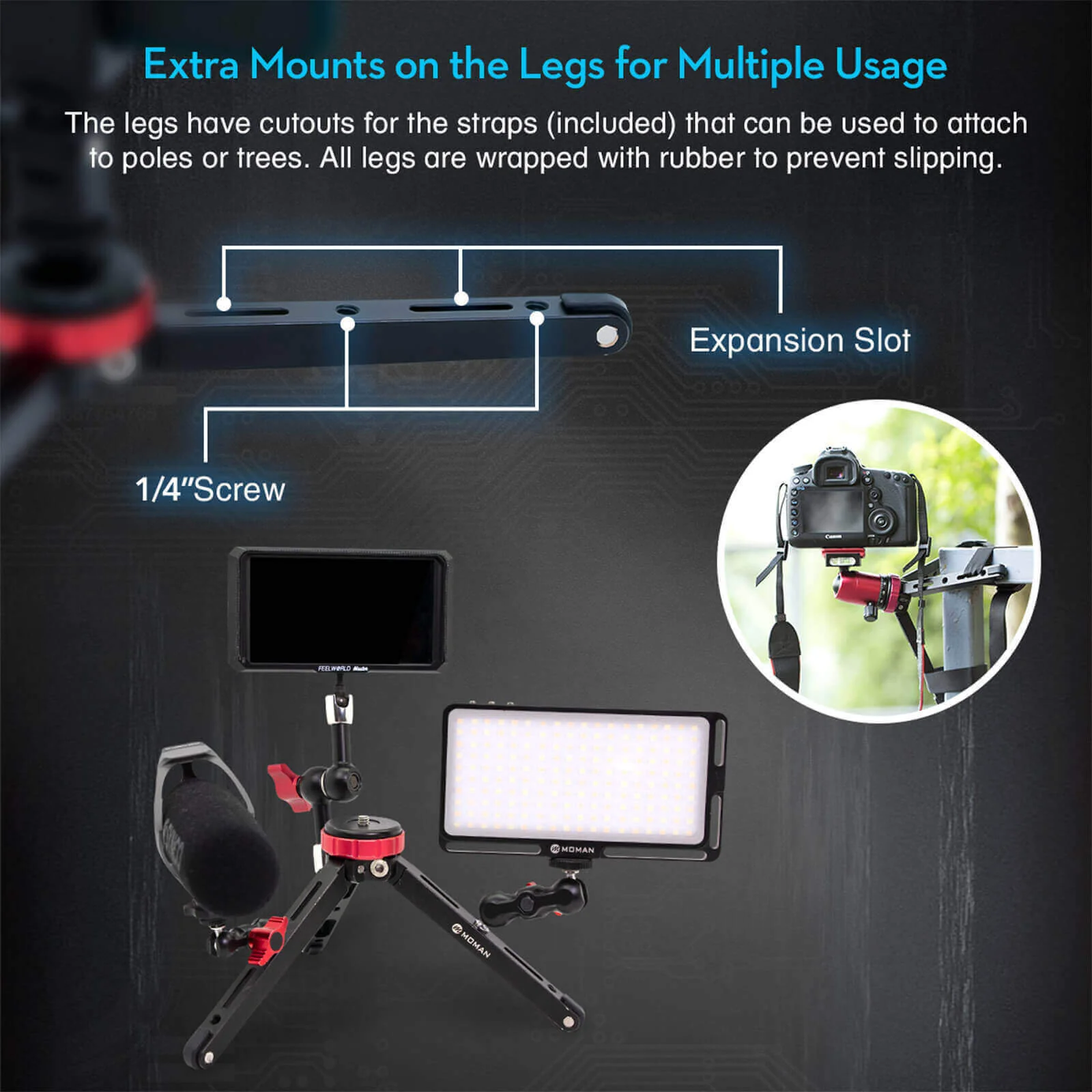 Moman TR01 Tabletop Tripod for Camera - Image 5