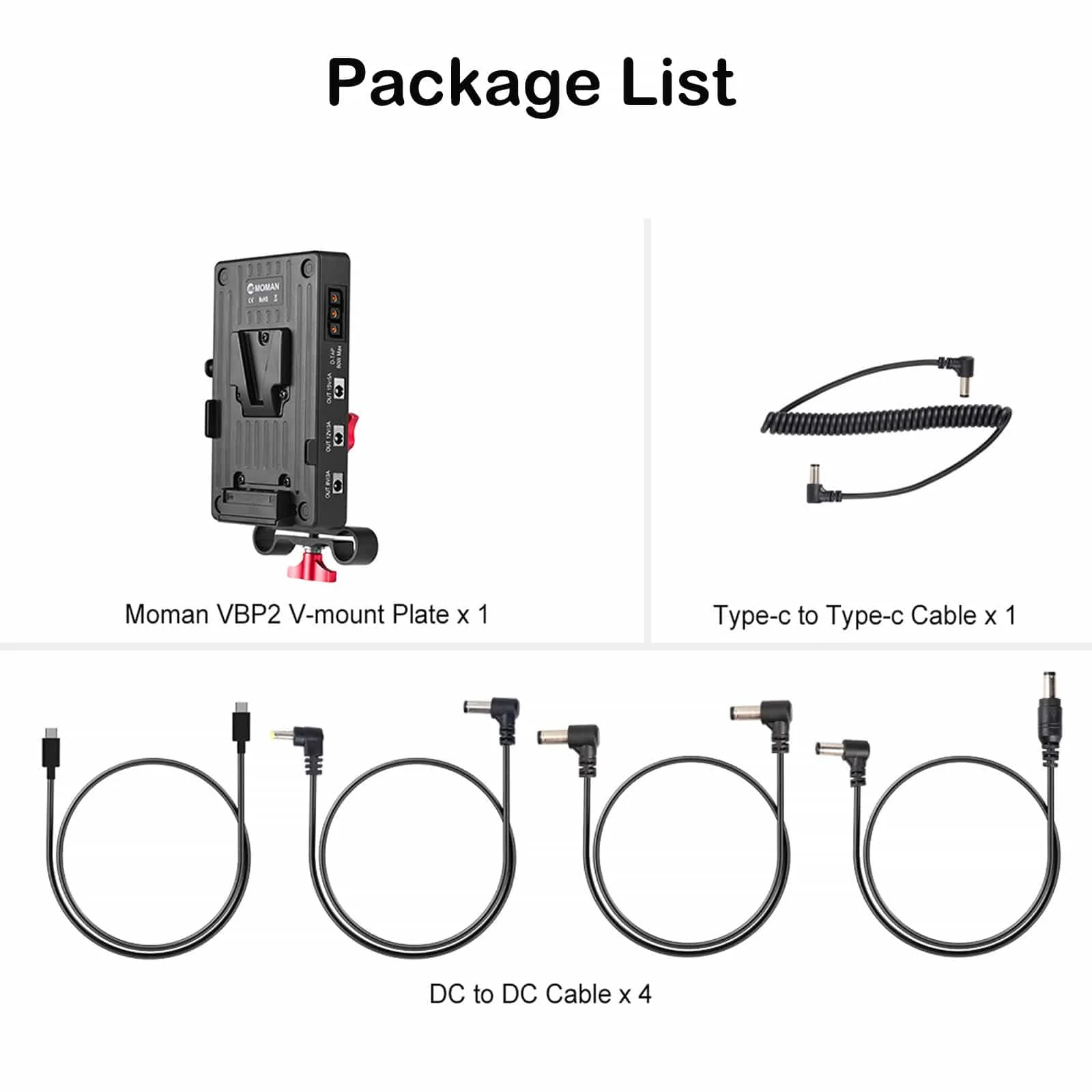 Moman VBP2 V Mount Battery Plate with 15mm Rod Clamp, USB-C Output, 3 DC Ports, and Dual D-tap Ports Featured - Image 7