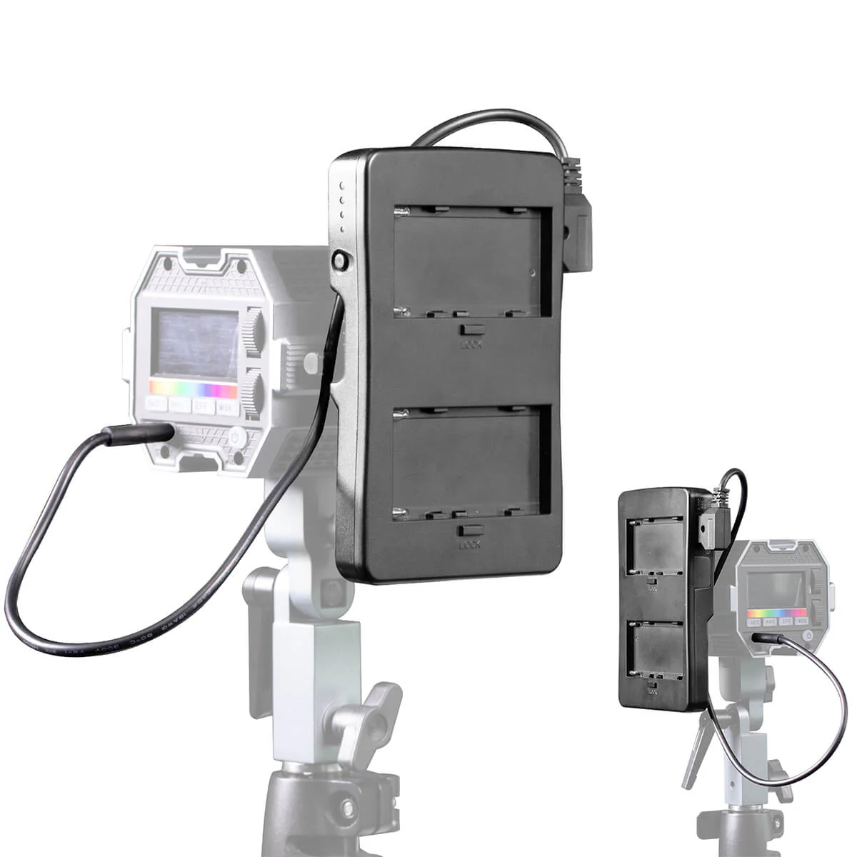 COLBOR VAP1 V-mount to NPF Battery Adapter and VC50 Dtap to USB-C Cable - Image 6