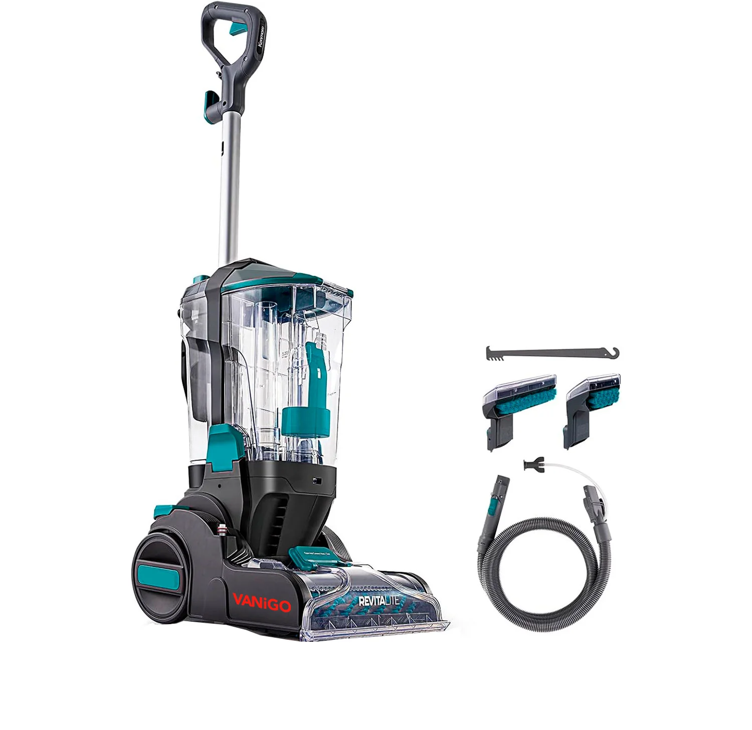 VANiGO KW4070 RevitaLite Pet Portable Carpet Cleaner with High Cleaning Power, 3.2L Clean Tank & 1.4L Dirty Tank, 25ft Cord Length and Two Easy Removable Brushroll for Rug & Upholstery