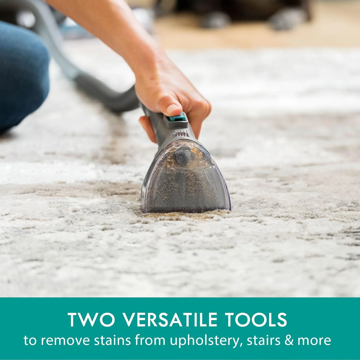 VANiGO KW4070 RevitaLite Pet Portable Carpet Cleaner with High Cleaning Power, 3.2L Clean Tank & 1.4L Dirty Tank, 25ft Cord Length and Two Easy Removable Brushroll for Rug & Upholstery - Image 4