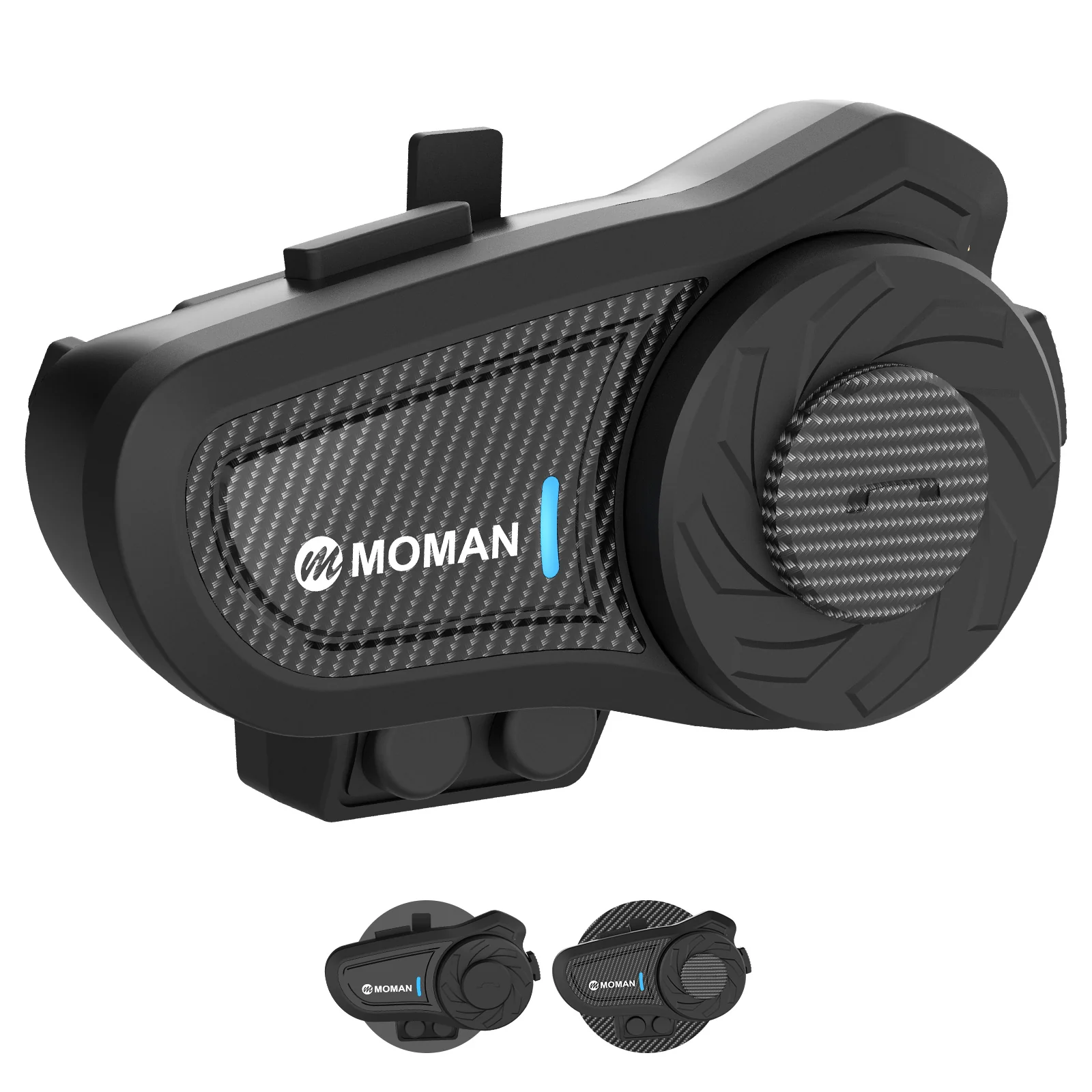 Moman H2 Pro Voice Activated Intercom for Two Motorcycle Riders, Wireless Communication, Music Share, FM Radio Featured (Single or Two Packs) - Image 16