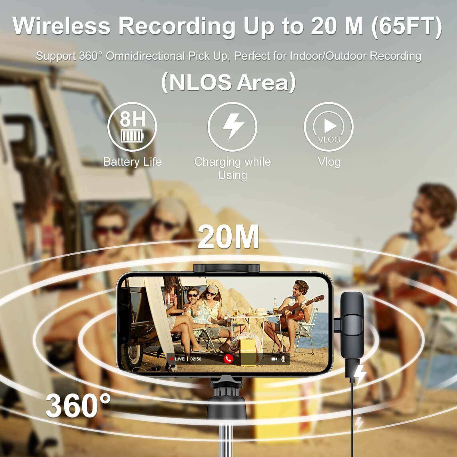 Moman CP1(C) Wireless Lapel Microphone for Android Phone - Image 5
